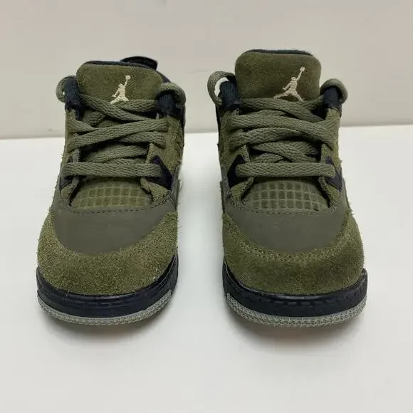 Nike Air Jordan 4 Retro SE Craft Olive Toddler Sneakers
